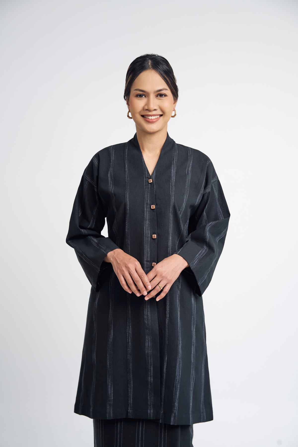 Detak Women Baju Belah -  Black