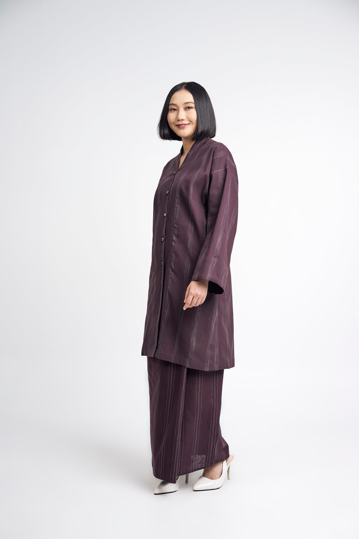 Detak Women Baju Belah -  Burgundy