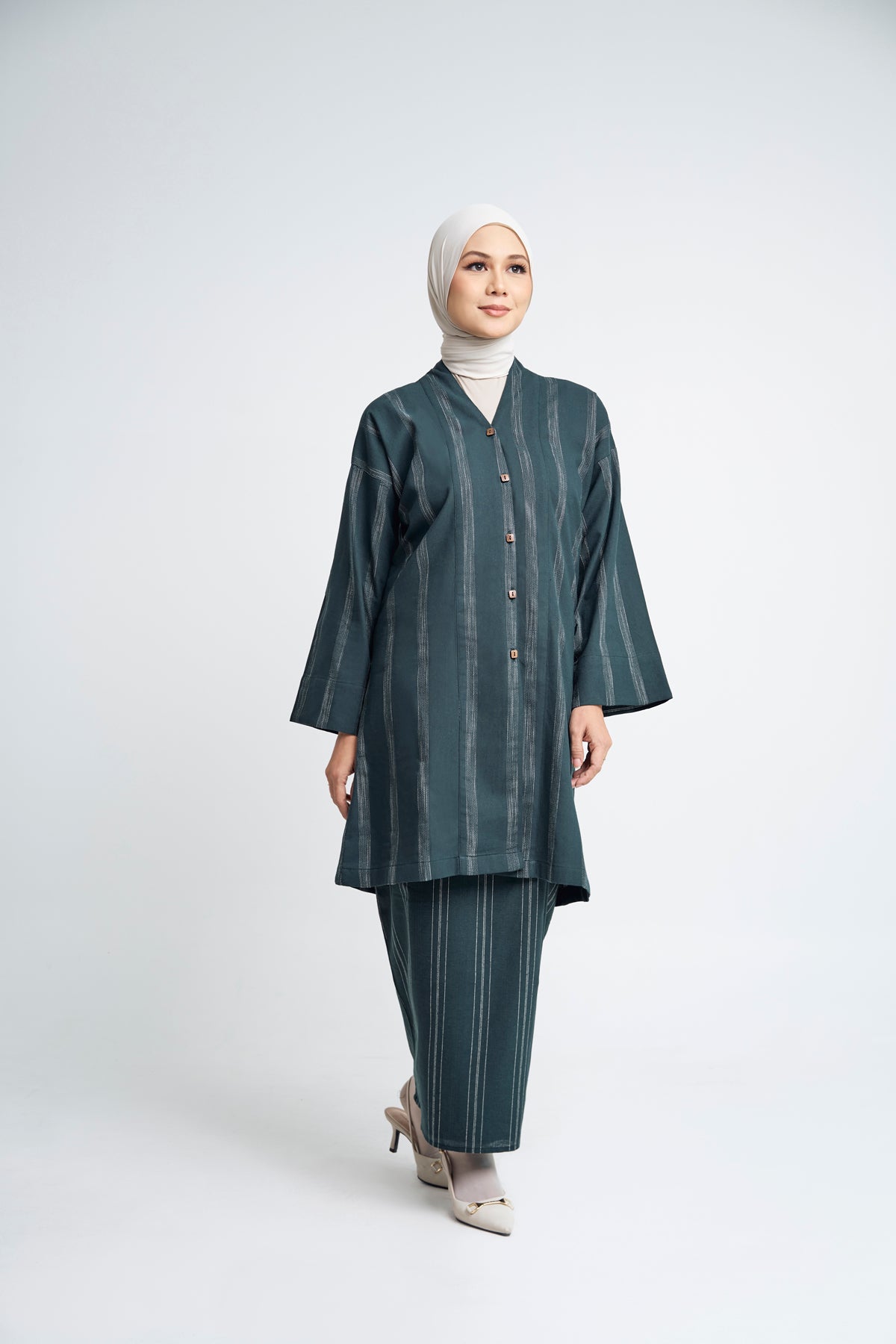 Detak Women Baju Belah -  Dark Green