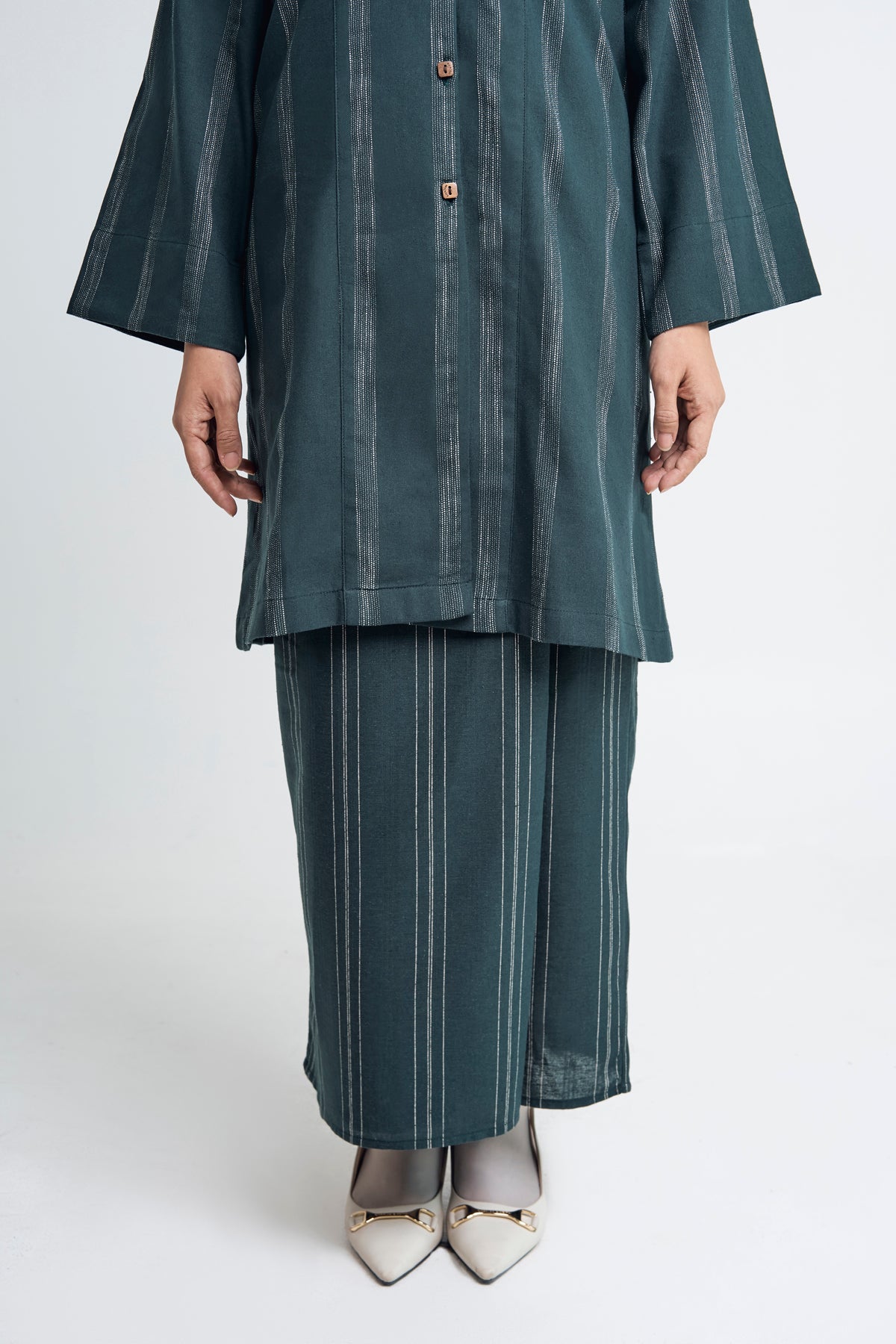 Detak Women Baju Belah -  Dark Green