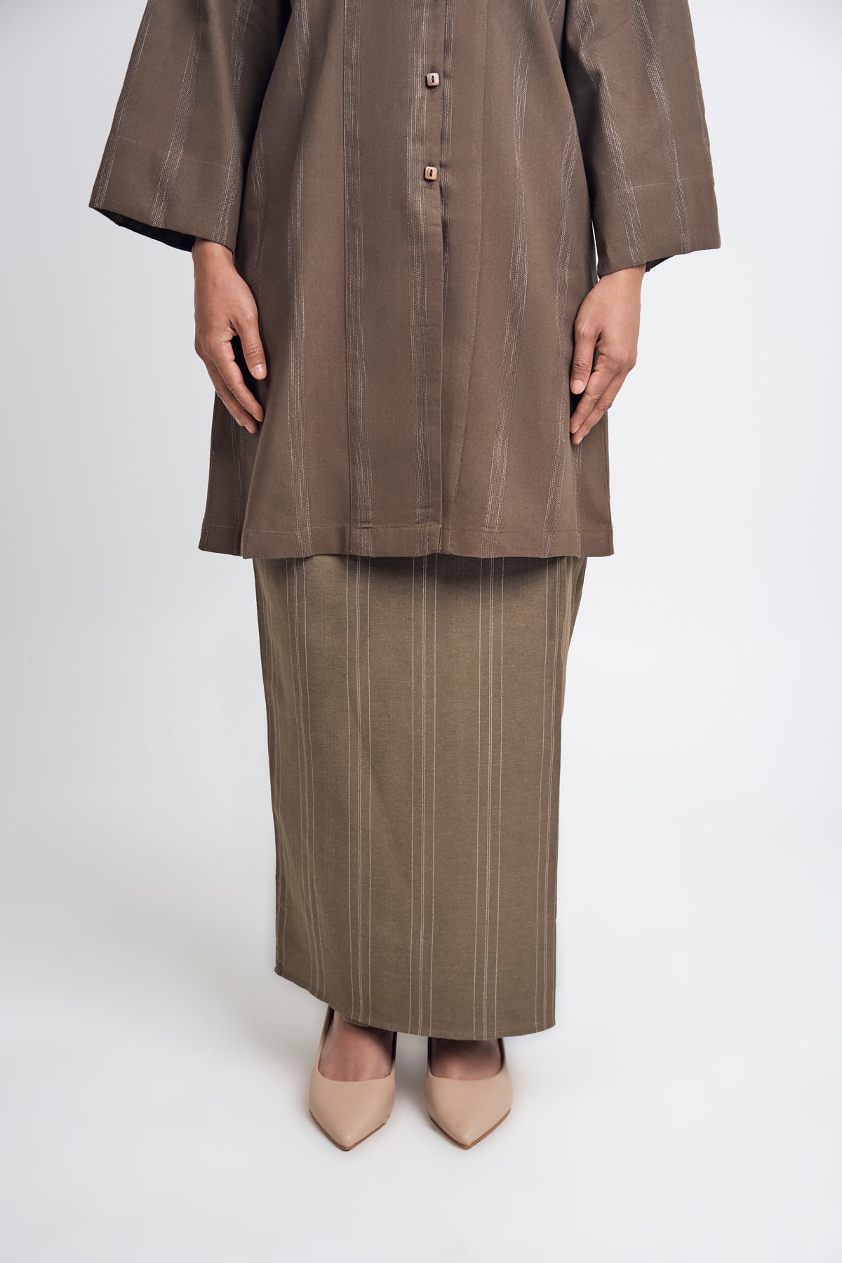 Detak Women Baju Belah -  Dusty Olive