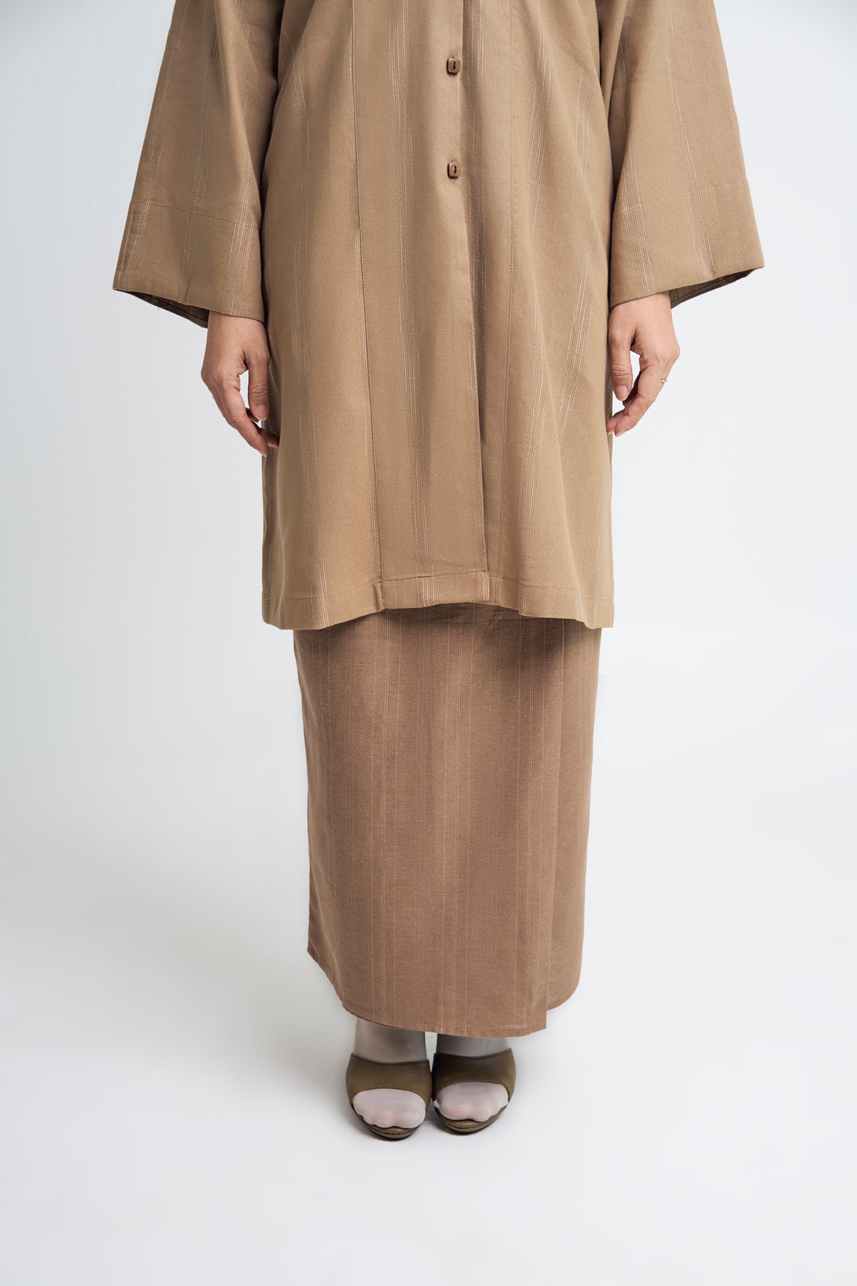 Detak Women Baju Belah -  Khaki
