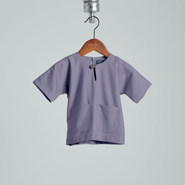 Patawali Baby Boys Baju Melayu Teluk Belanga - Dusty Lilac