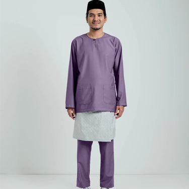 Patawali Modern Fit Baju Melayu Teluk Belanga - Dusty Lilac