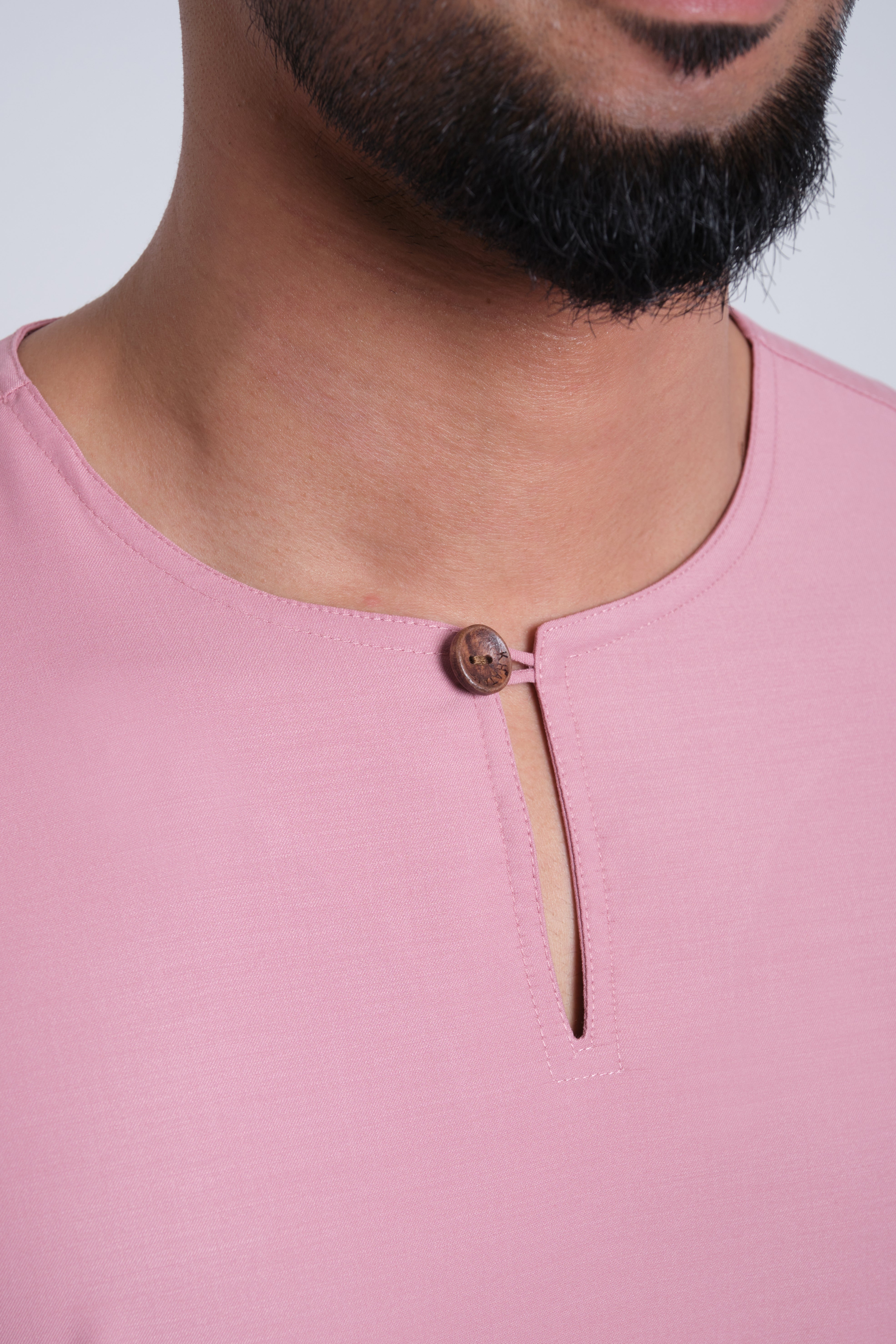 Patawali Modern Fit Baju Melayu Teluk Belanga - Dusty Pink