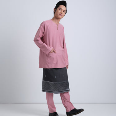 Patawali Classic Fit Baju Melayu Teluk Belanga - Dusty Pink