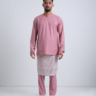 Patawali Modern Fit Baju Melayu Teluk Belanga - Dusty Pink