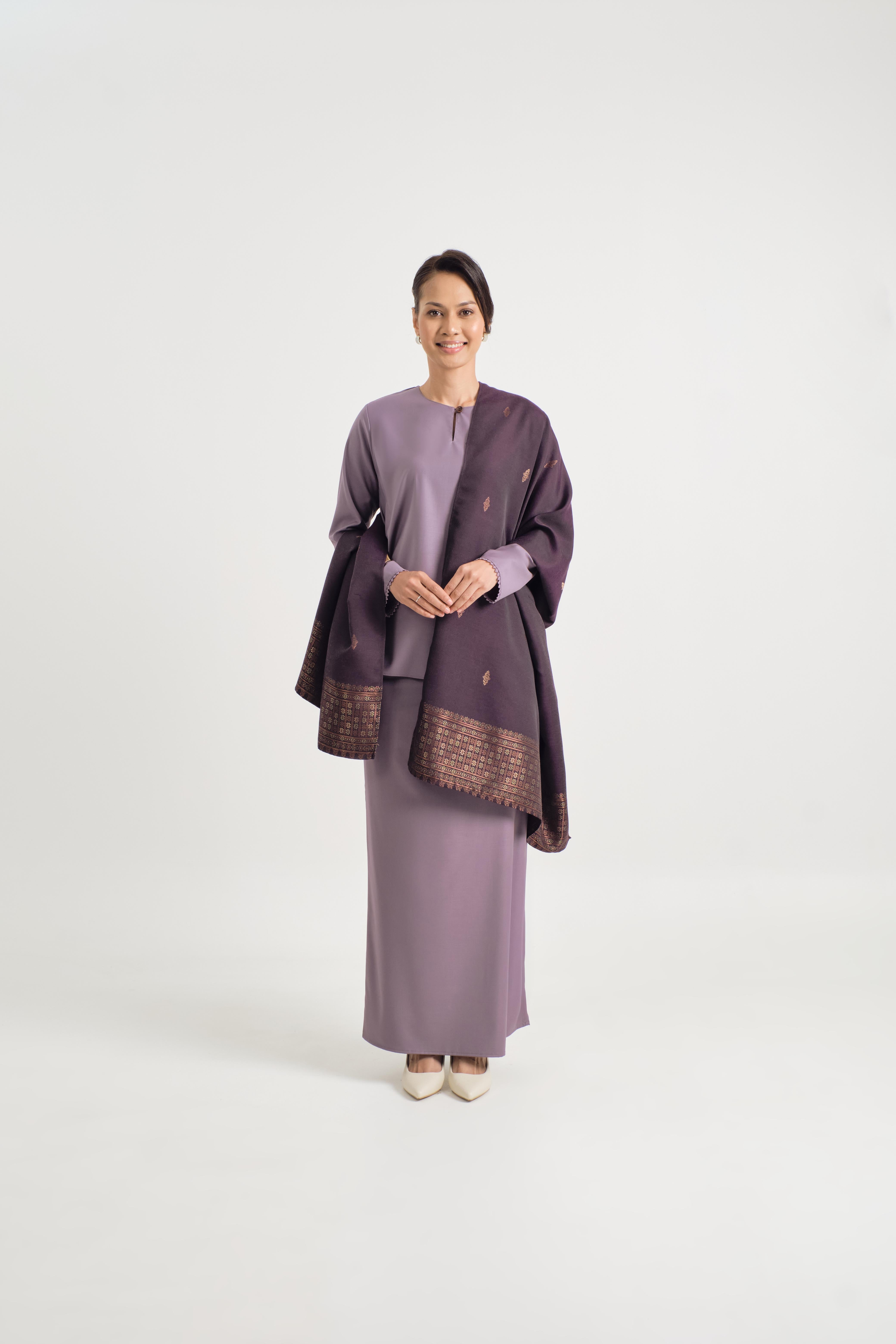 Patawali Baju Kurung - Dusty Lilac