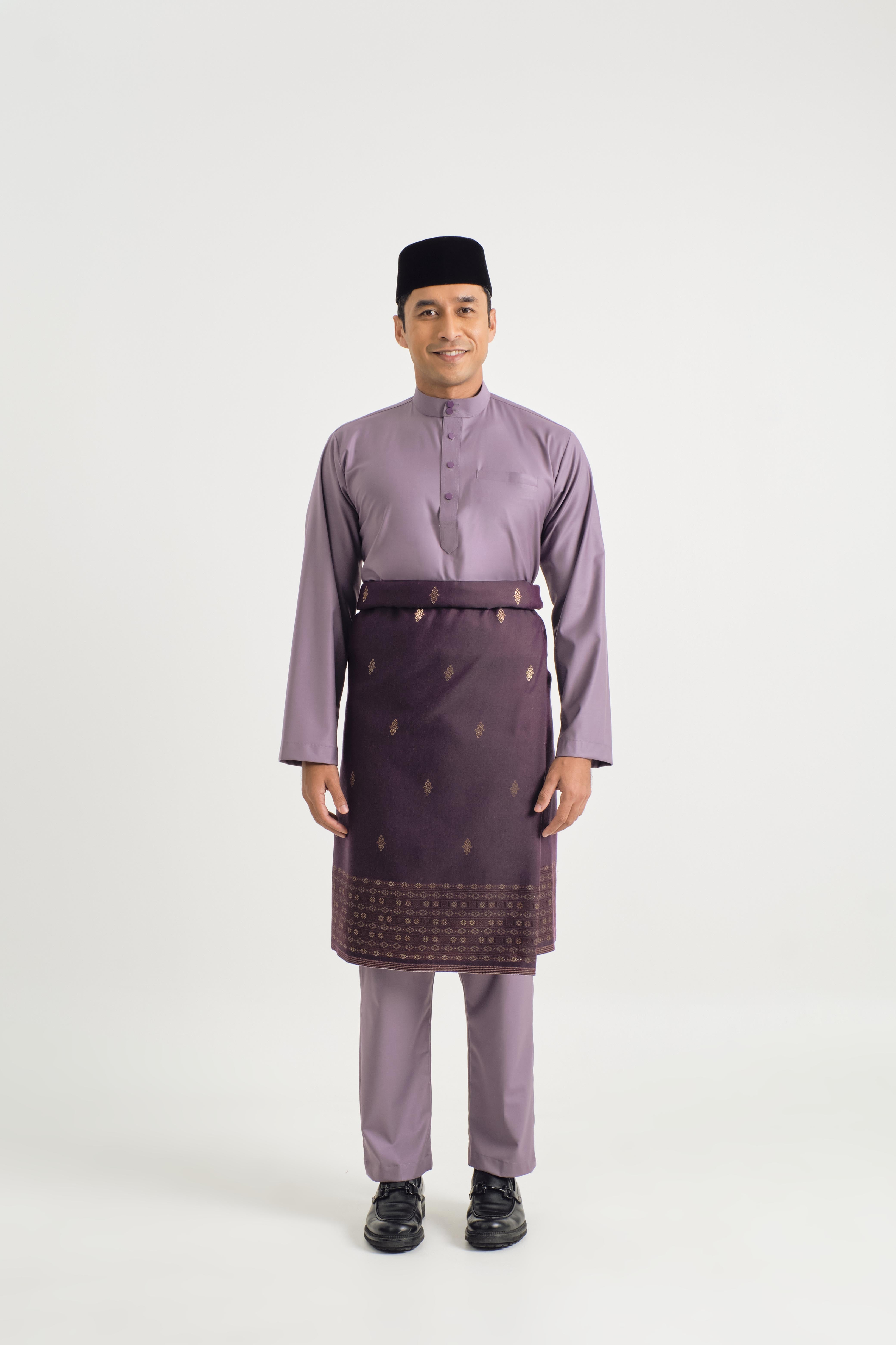 Patawali Baju Melayu Cekak Musang - Dusty Lilac