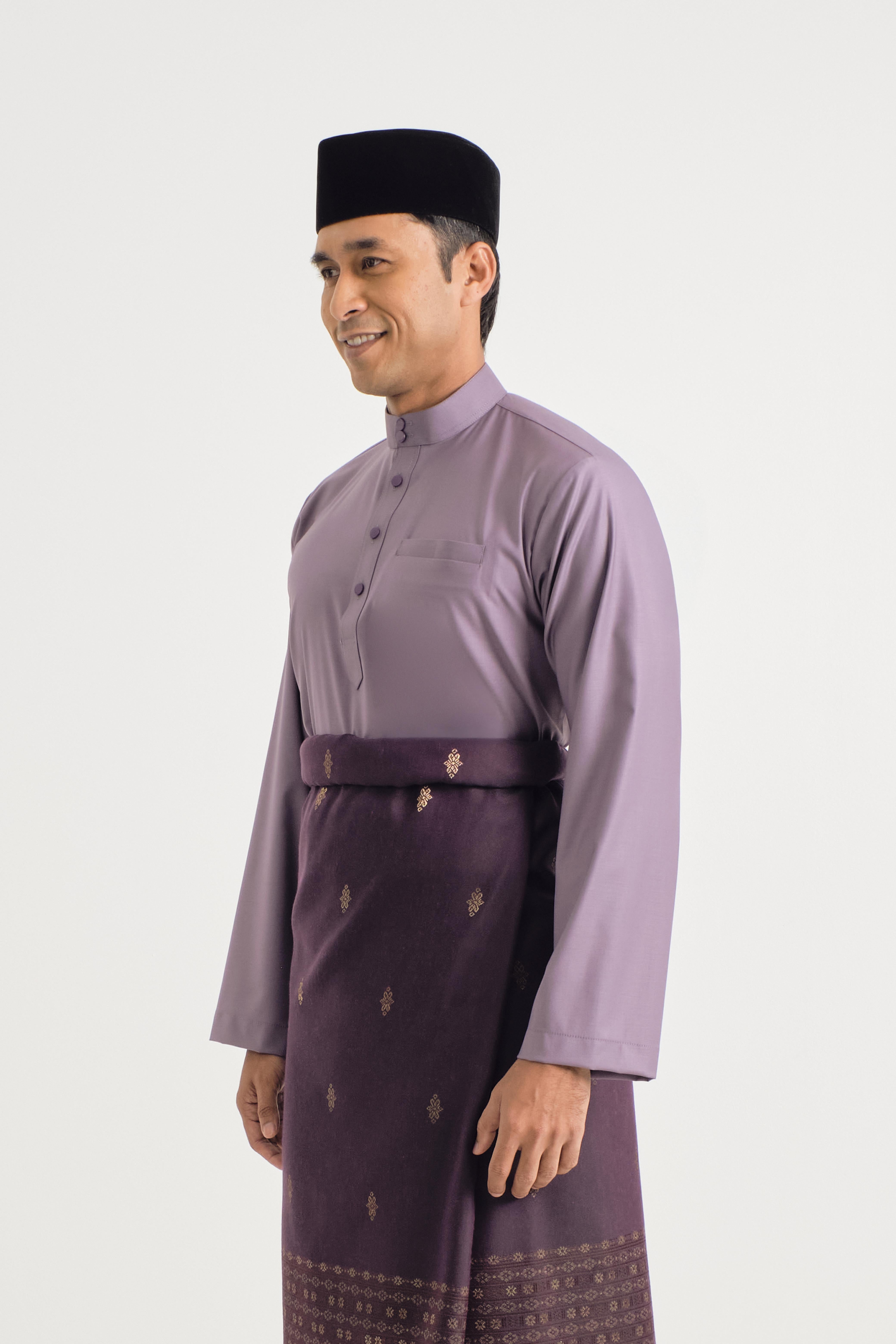 Patawali Baju Melayu Cekak Musang - Dusty Lilac