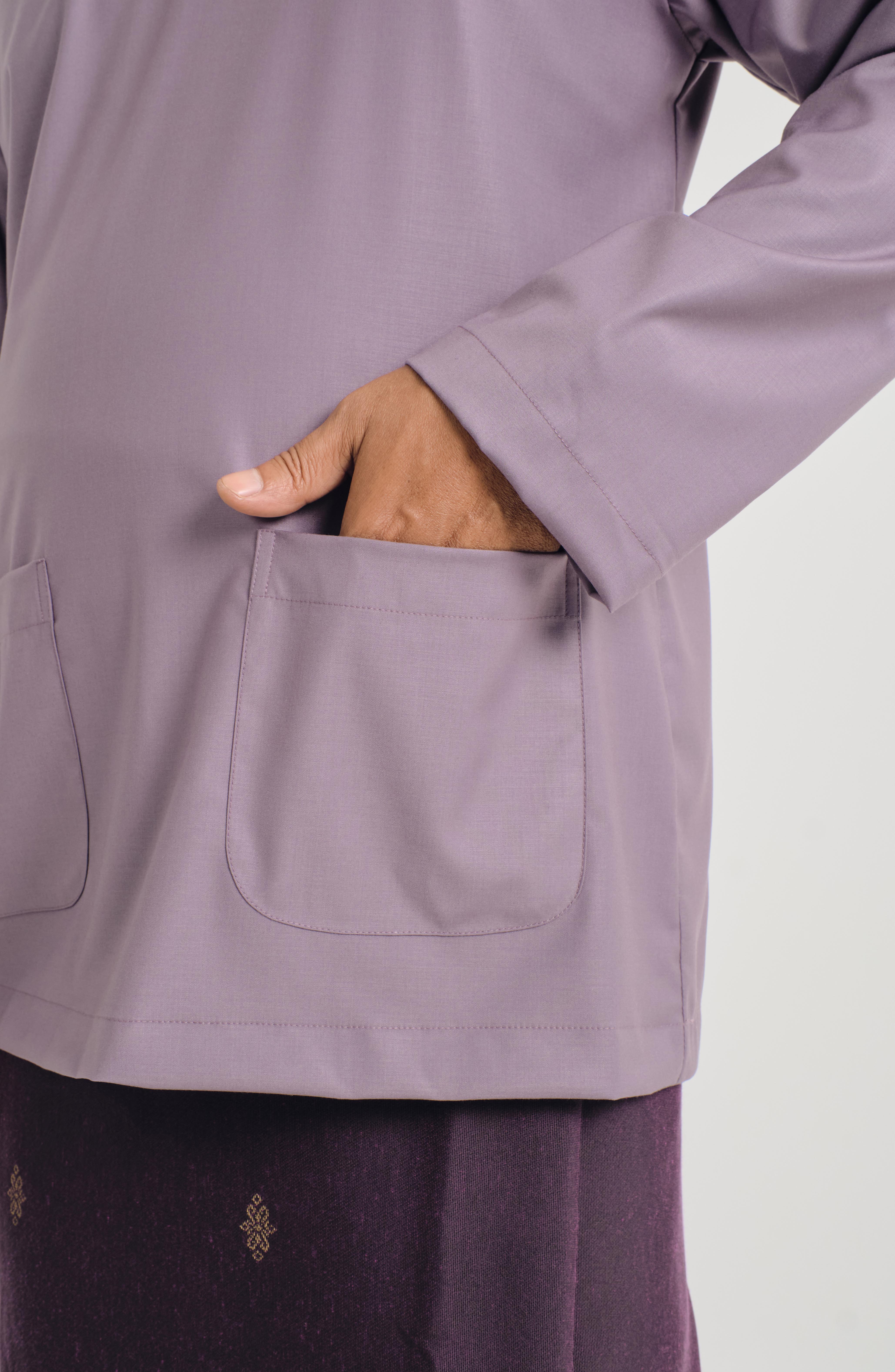 Patawali Modern Fit Baju Melayu Teluk Belanga - Dusty Lilac