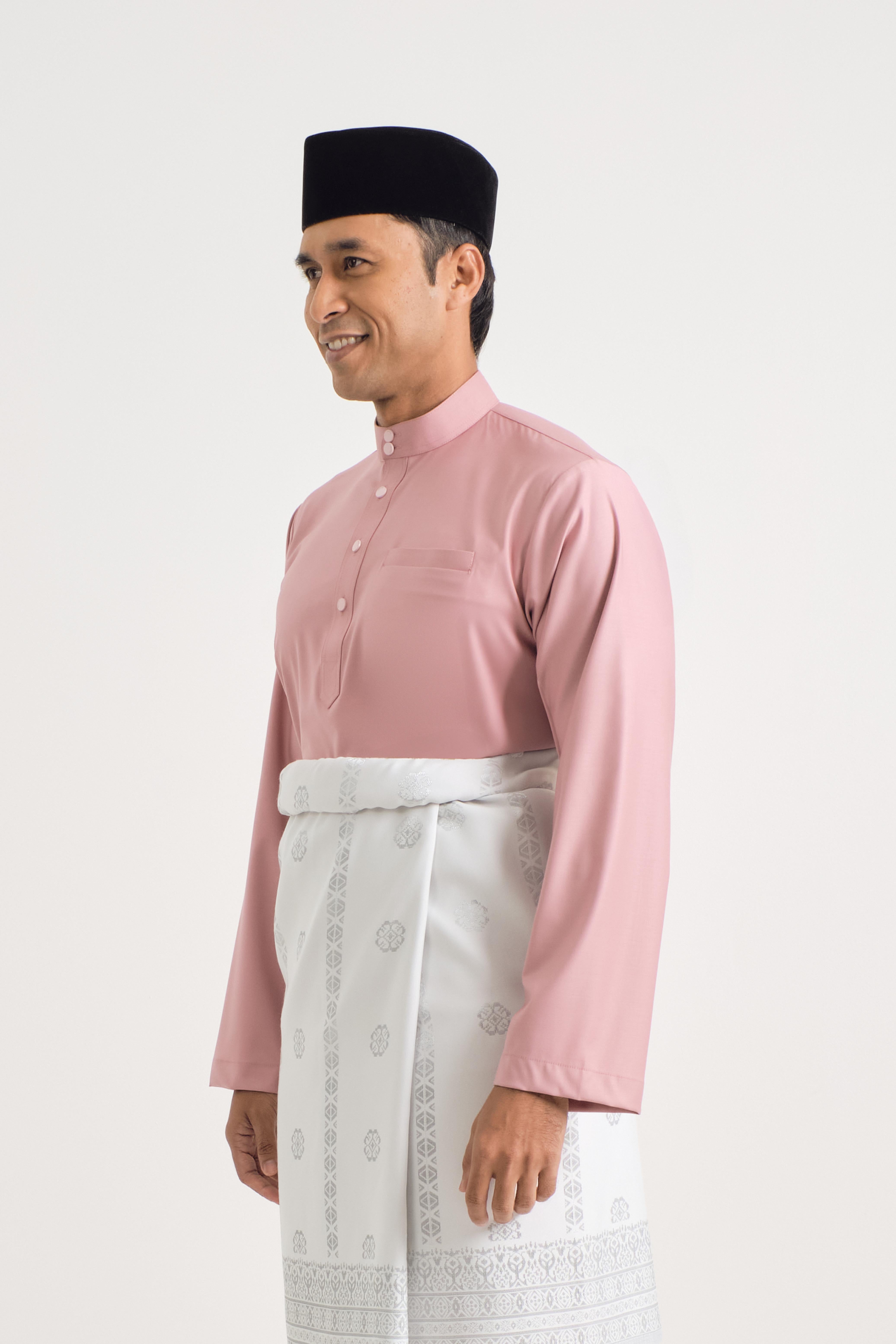 Patawali Baju Melayu Cekak Musang - Dusty Pink