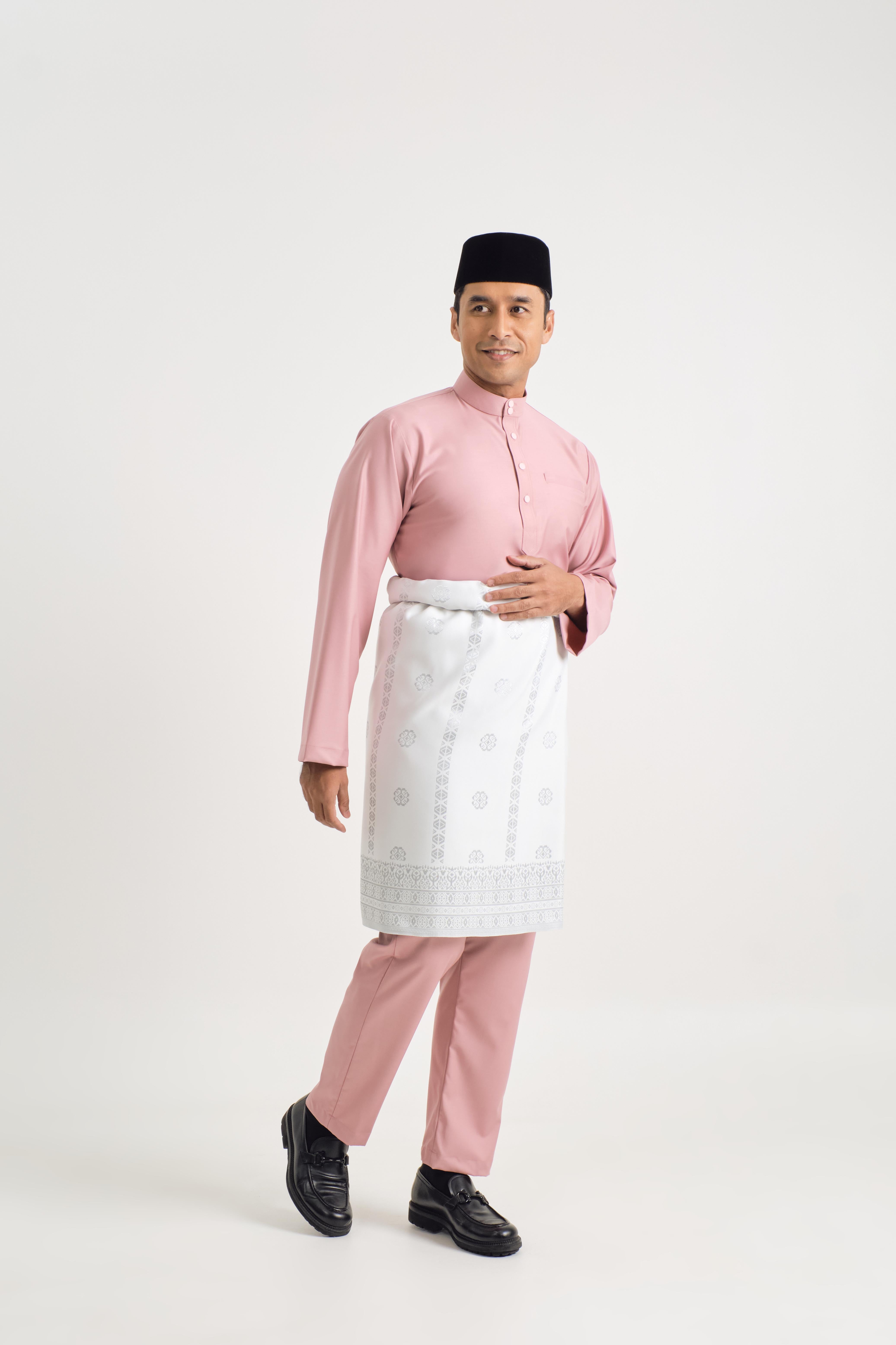 Patawali Baju Melayu Cekak Musang - Dusty Pink