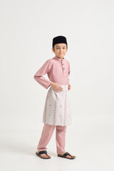 Patawali Boys Baju Melayu Cekak Musang - Dusty Pink