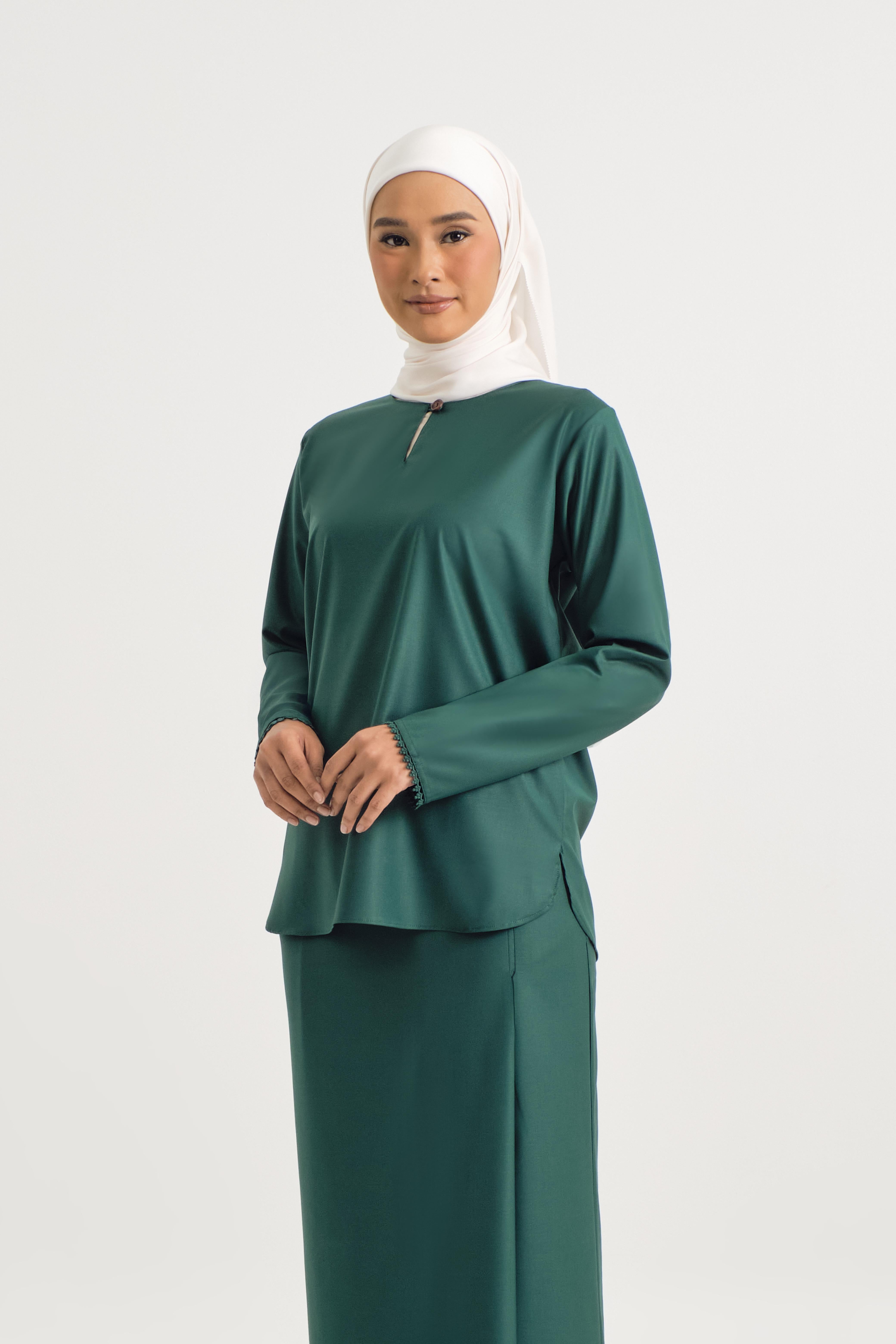 Patawali Baju Kurung - Emerald Green