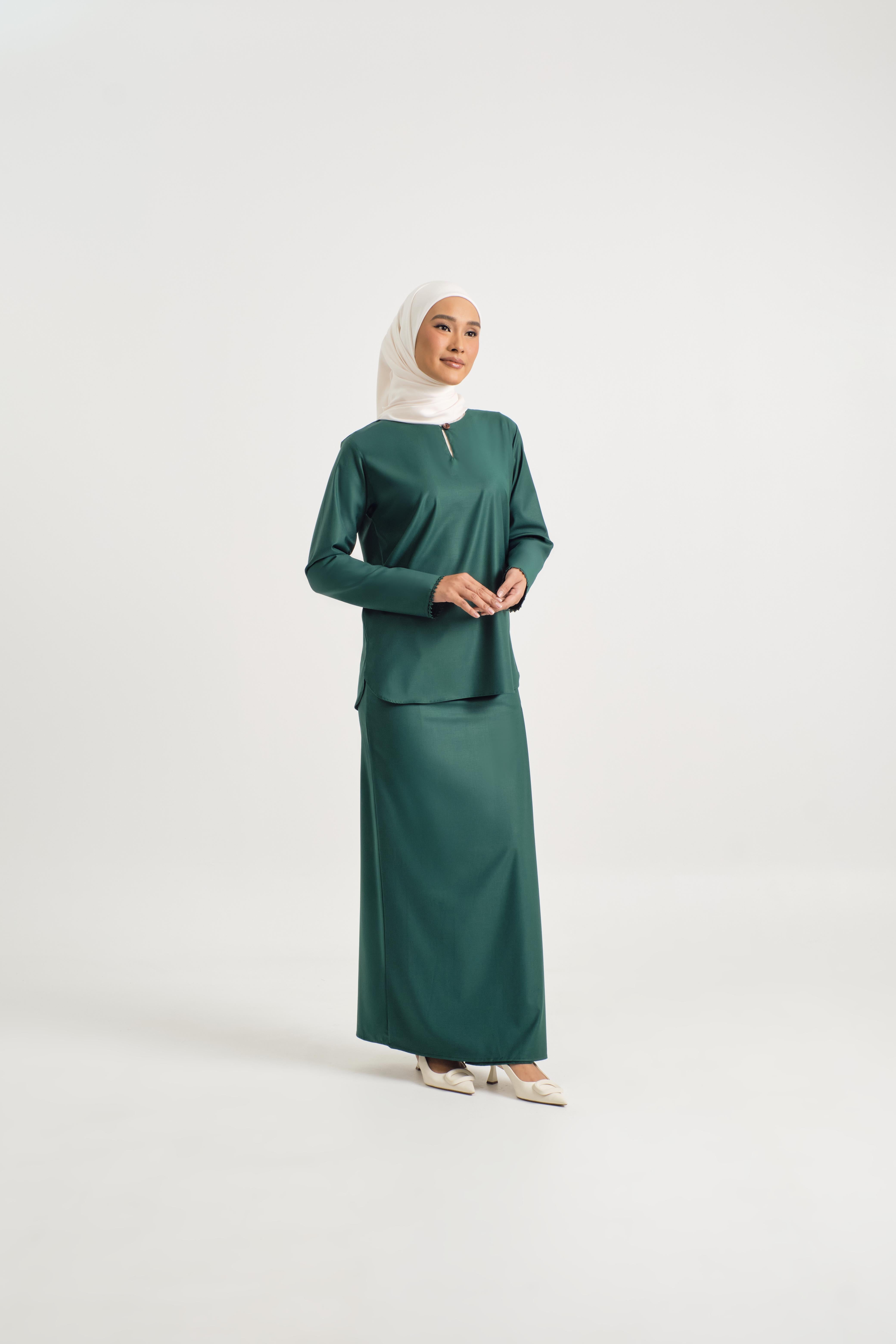 Patawali Baju Kurung - Emerald Green