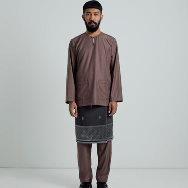 Patawali Modern Fit Baju Melayu Teluk Belanga - Espresso