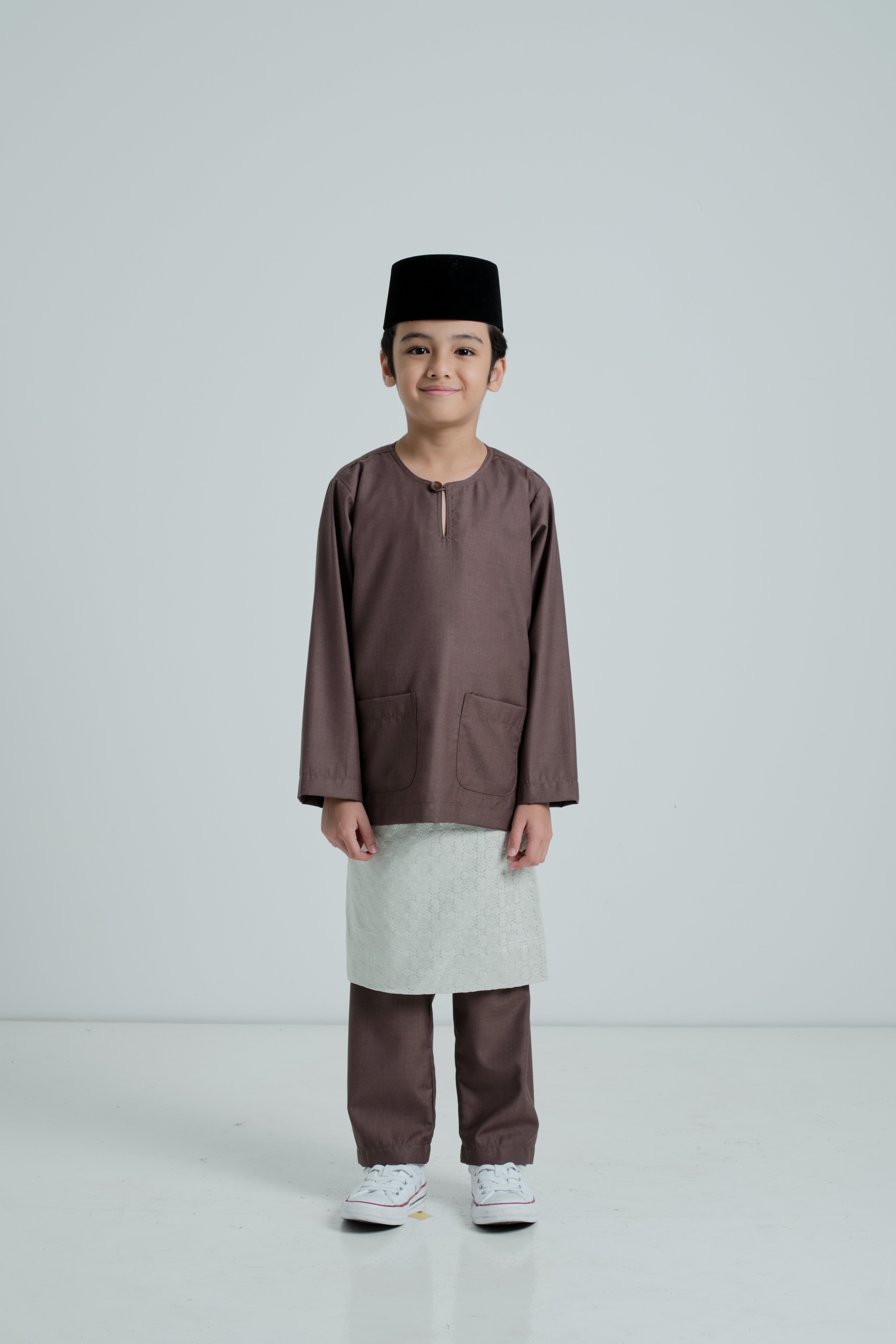 Patawali Boys Baju Melayu Teluk Belanga - Espresso