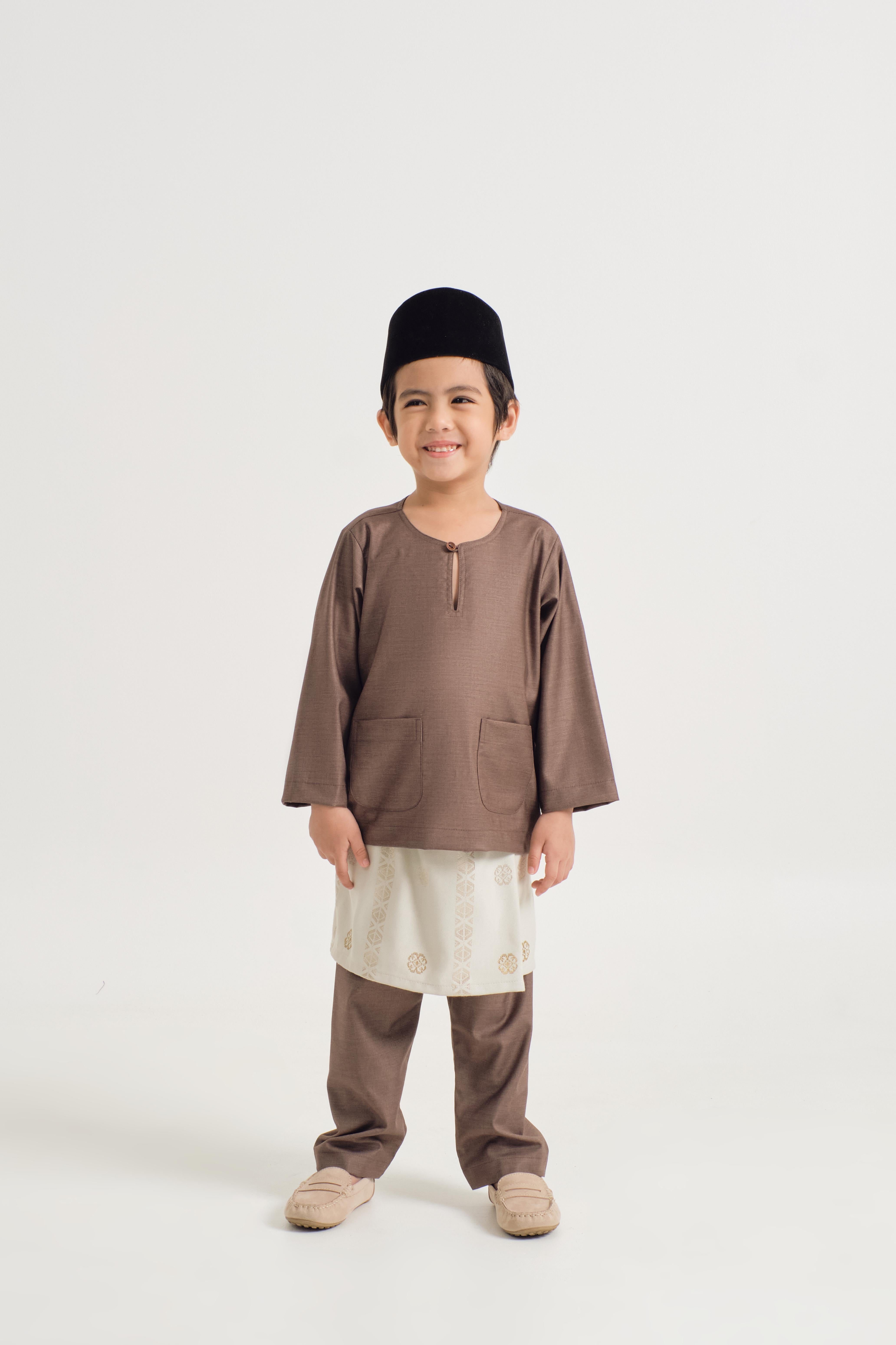 Patawali Boys Baju Melayu Teluk Belanga - Espresso