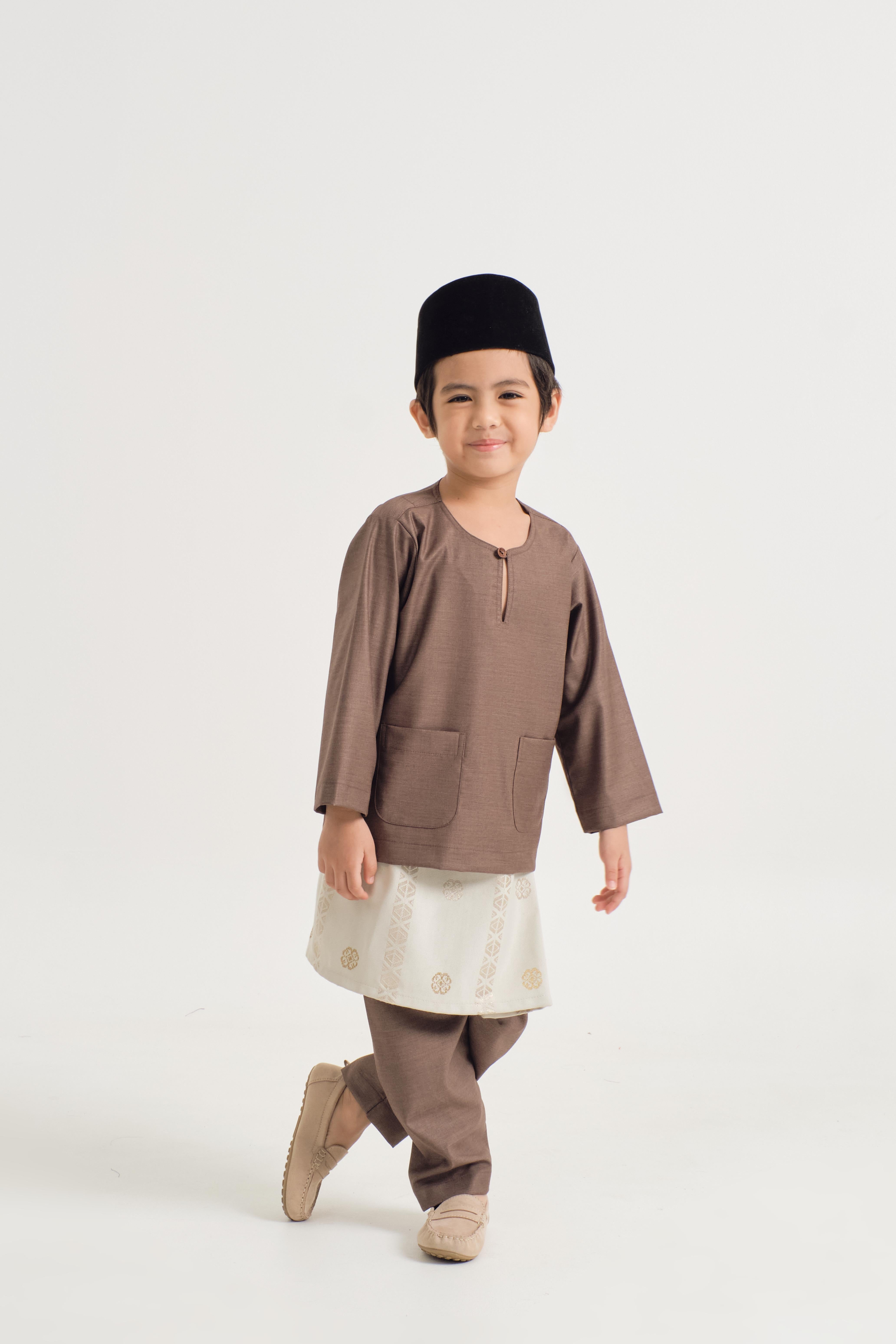 Patawali Boys Baju Melayu Teluk Belanga - Espresso