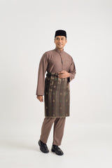 Patawali Baju Melayu Cekak Musang - Espresso