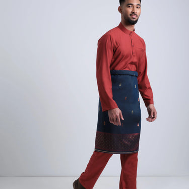 Patawali Baju Melayu Cekak Musang - Brick Red