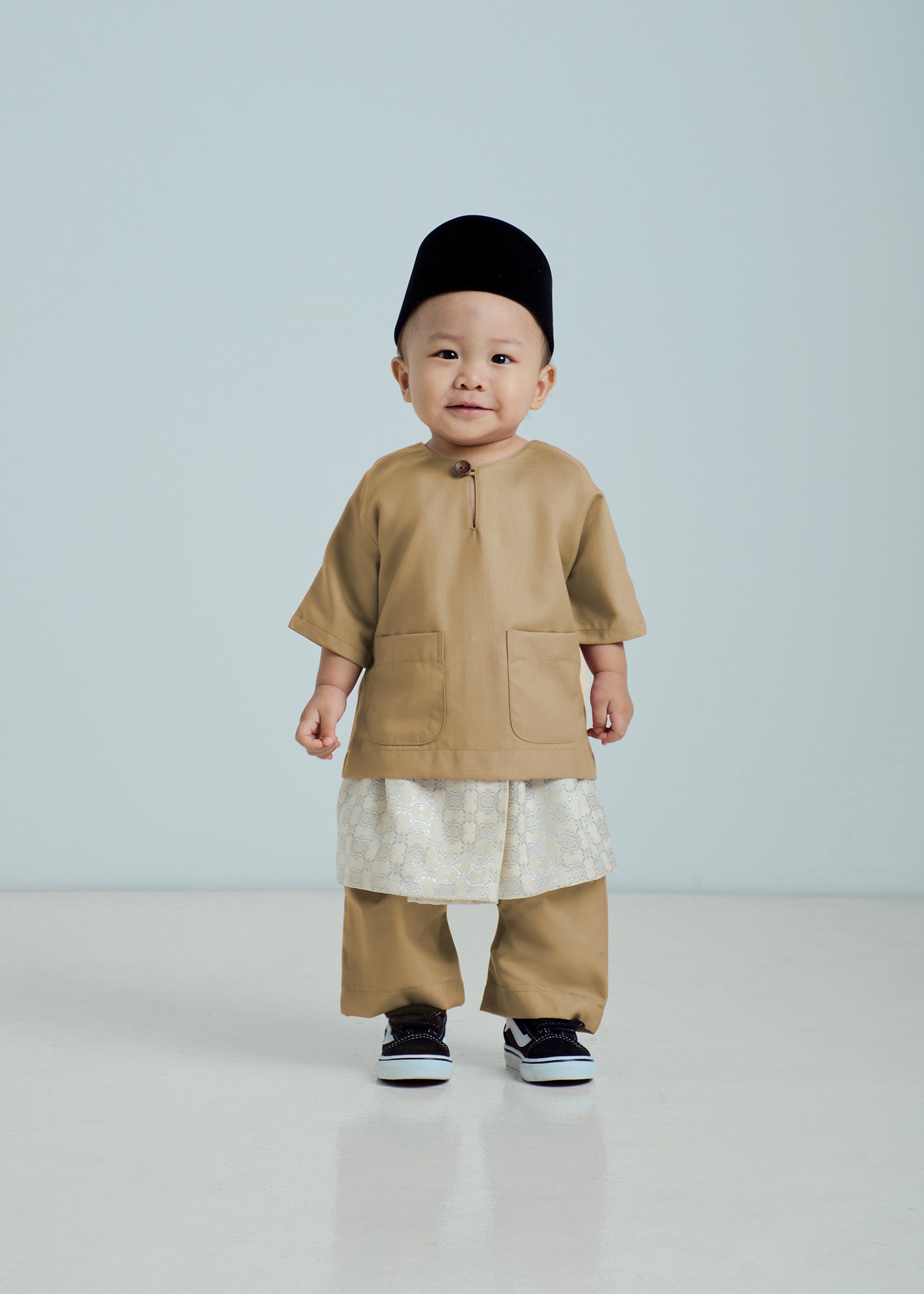Patawali Baby Boys Baju Melayu Teluk Belanga - Golden Rod
