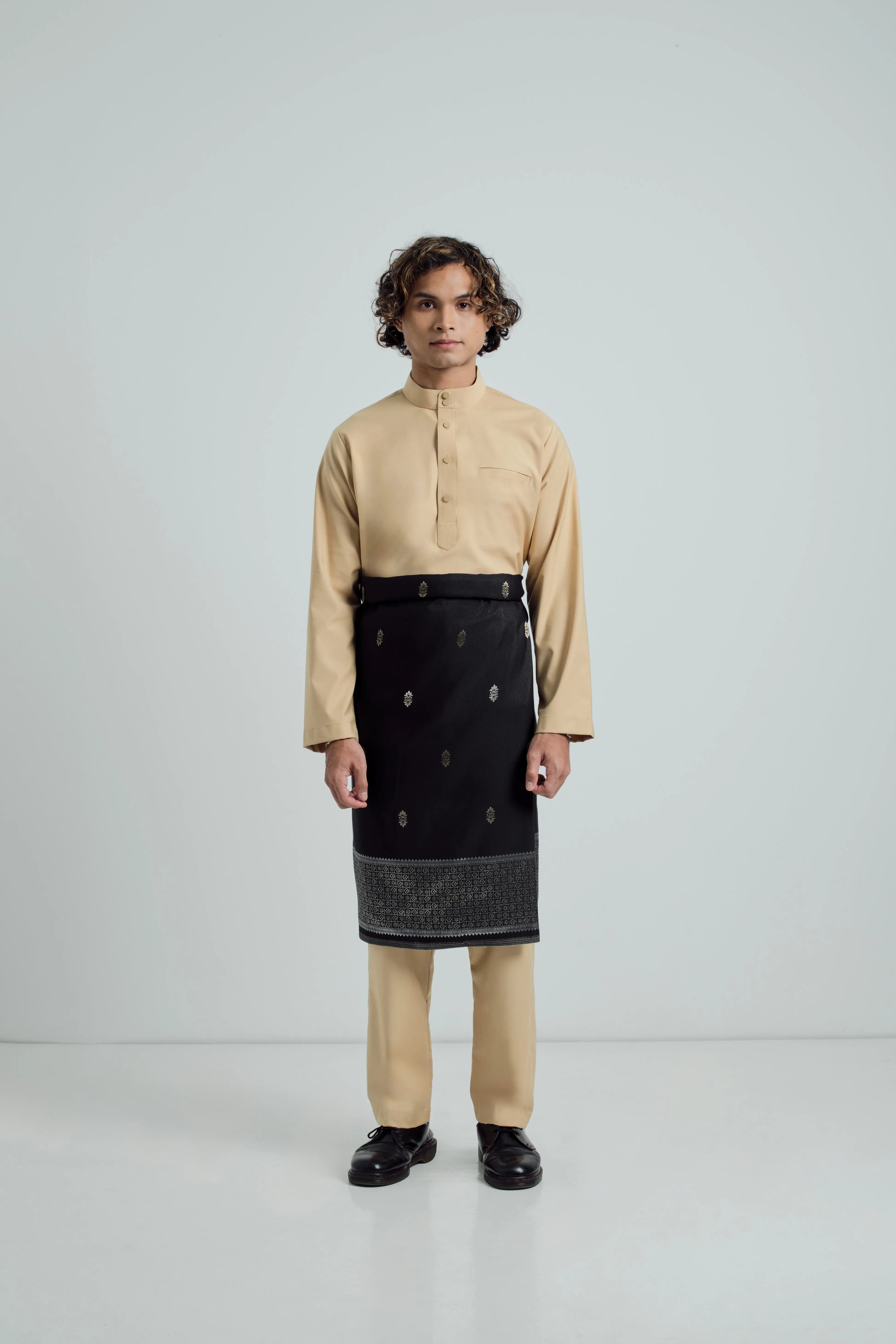 Patawali Baju Melayu Cekak Musang - Golden Rod