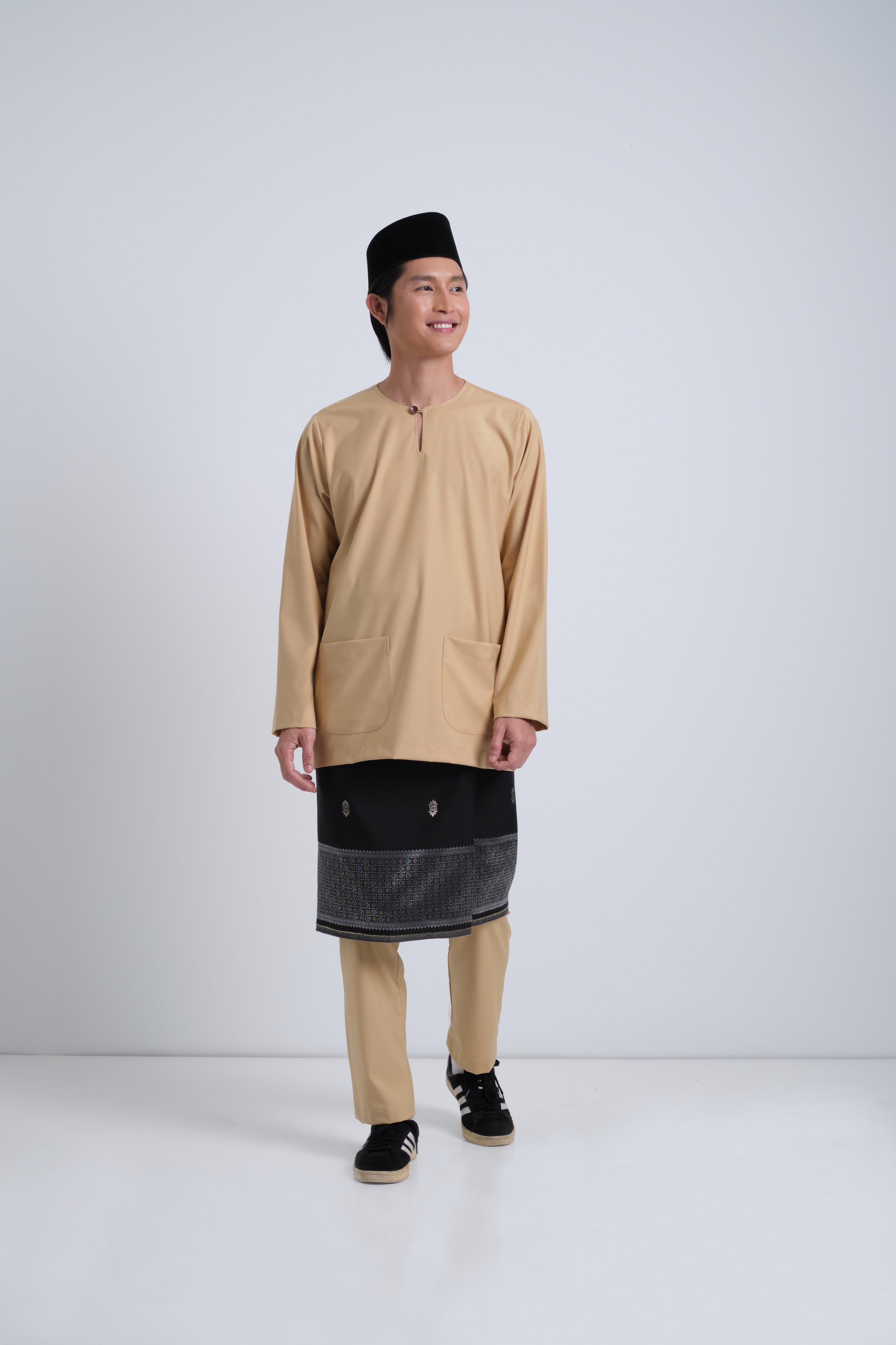 Patawali Modern Fit Baju Melayu Teluk Belanga - Golden Rod