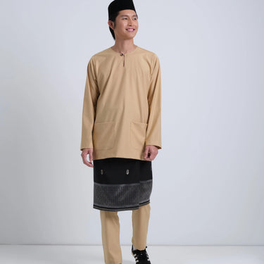 Patawali Modern Fit Baju Melayu Teluk Belanga - Golden Rod