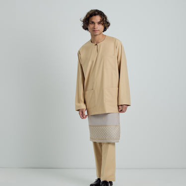 Patawali Classic Fit Baju Melayu Teluk Belanga - Golden Rod