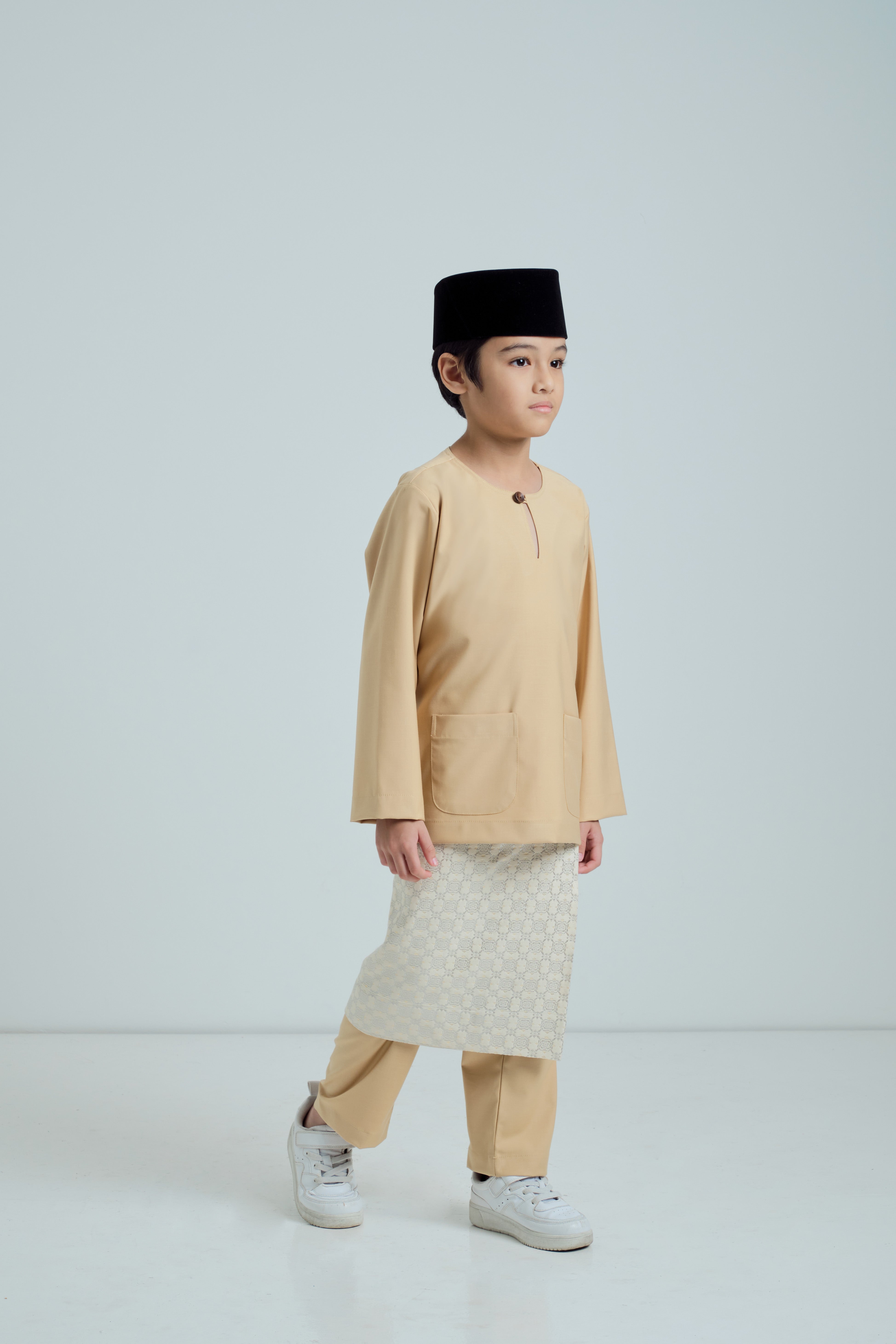 Patawali Boys Baju Melayu Teluk Belanga - Golden Rod