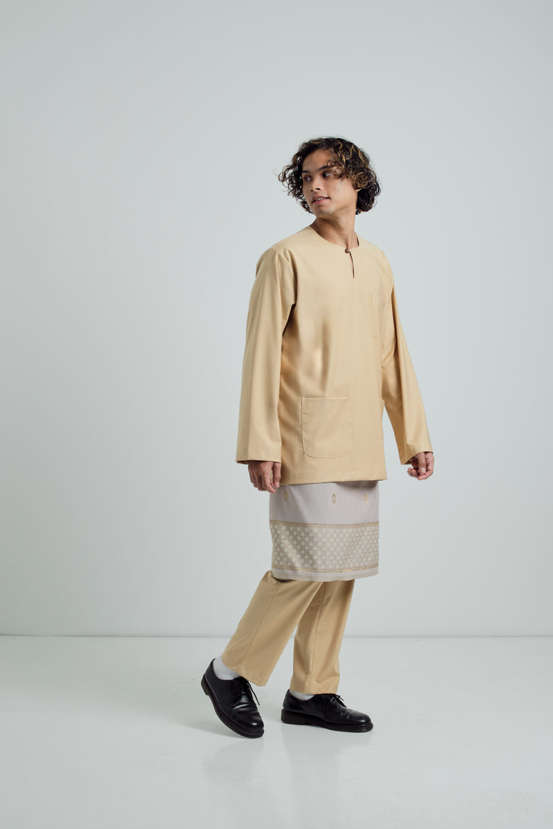 Patawali Classic Fit Baju Melayu Teluk Belanga - Golden Rod – KHATAM