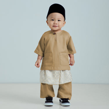 Patawali Baby Boys Baju Melayu Teluk Belanga - Golden Rod