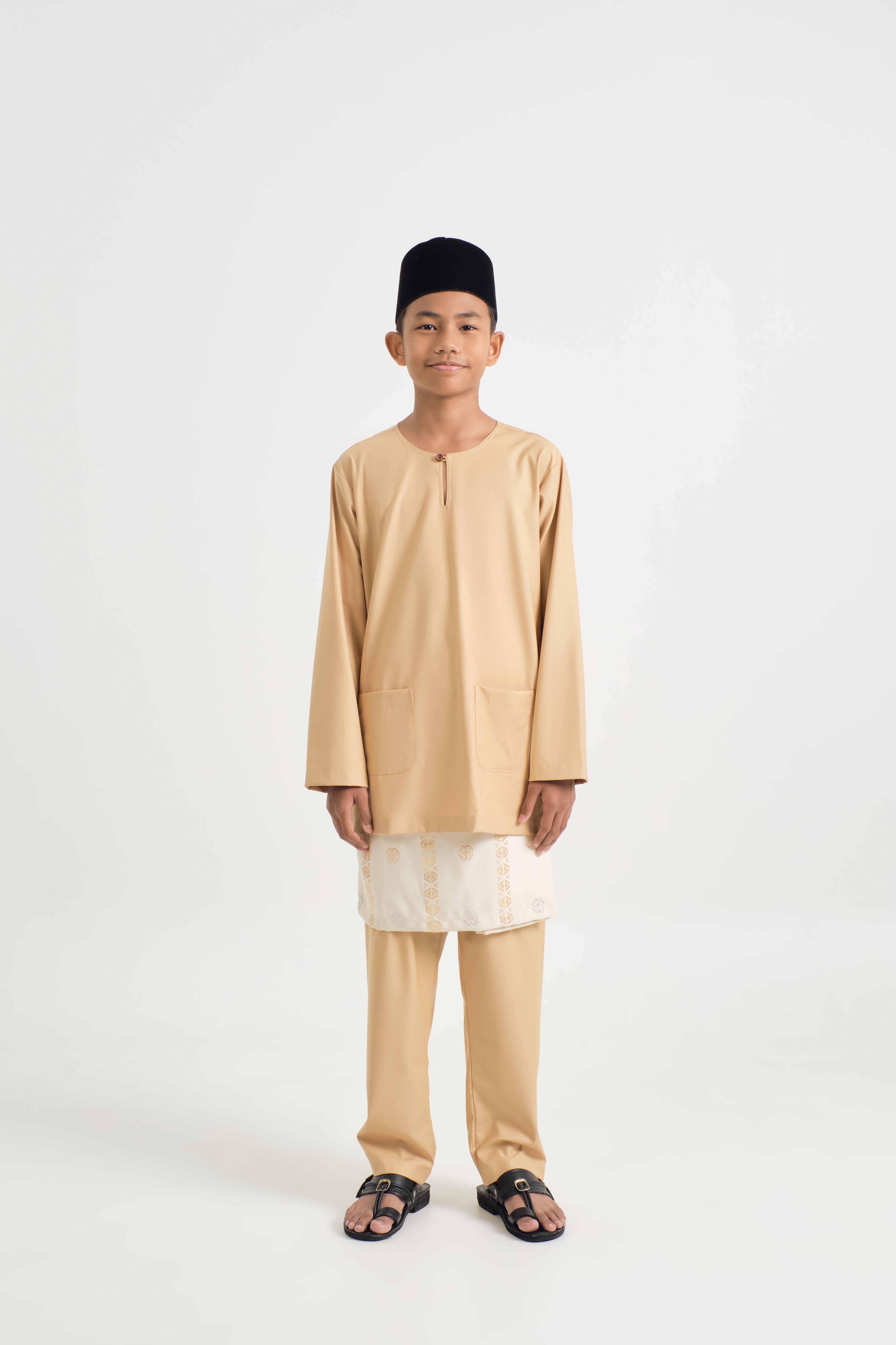 Patawali Boys Baju Melayu Teluk Belanga - Golden Rod