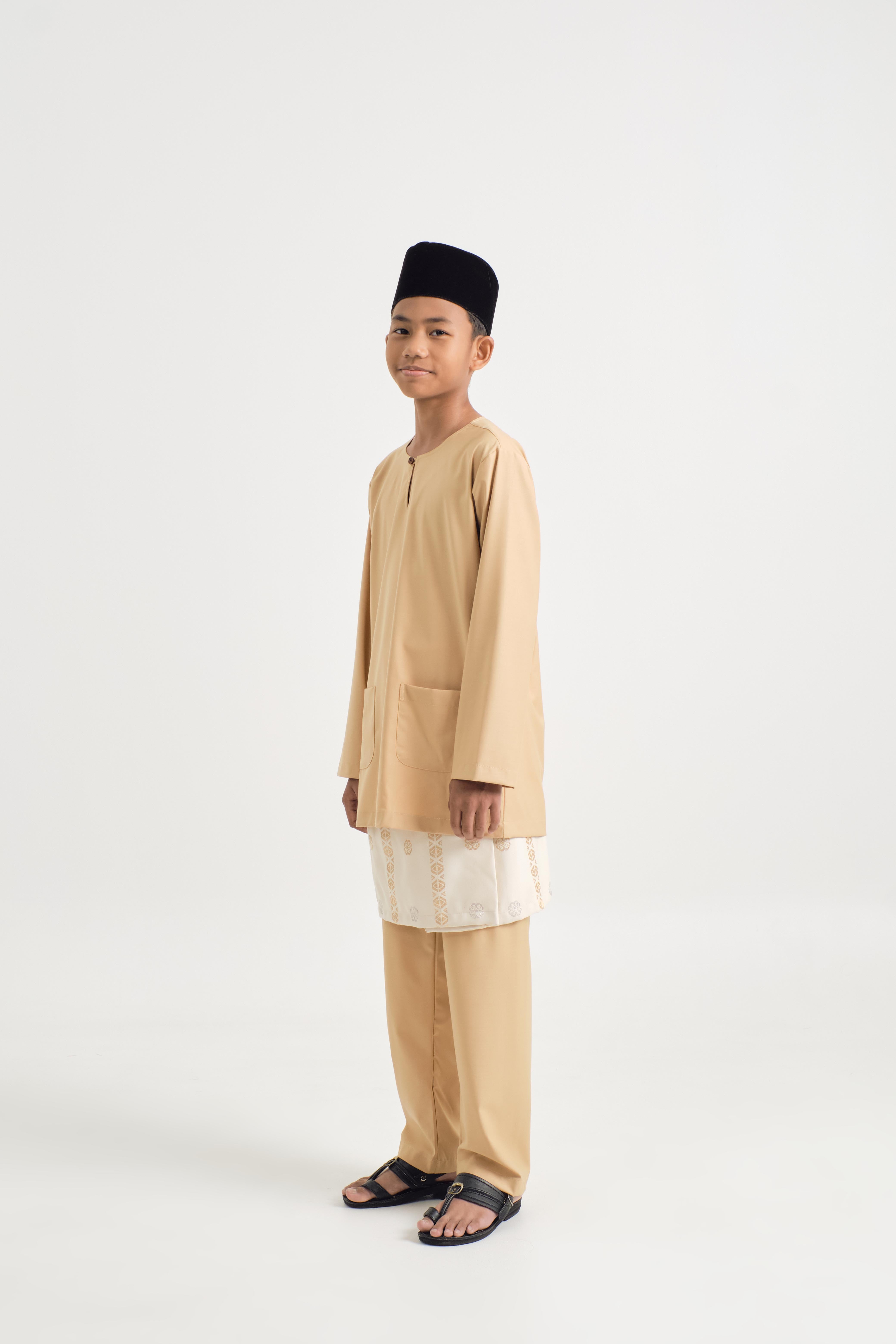 Patawali Boys Baju Melayu Teluk Belanga - Golden Rod