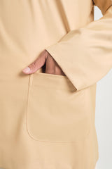 Patawali Classic Fit Baju Melayu Teluk Belanga - Golden Rod