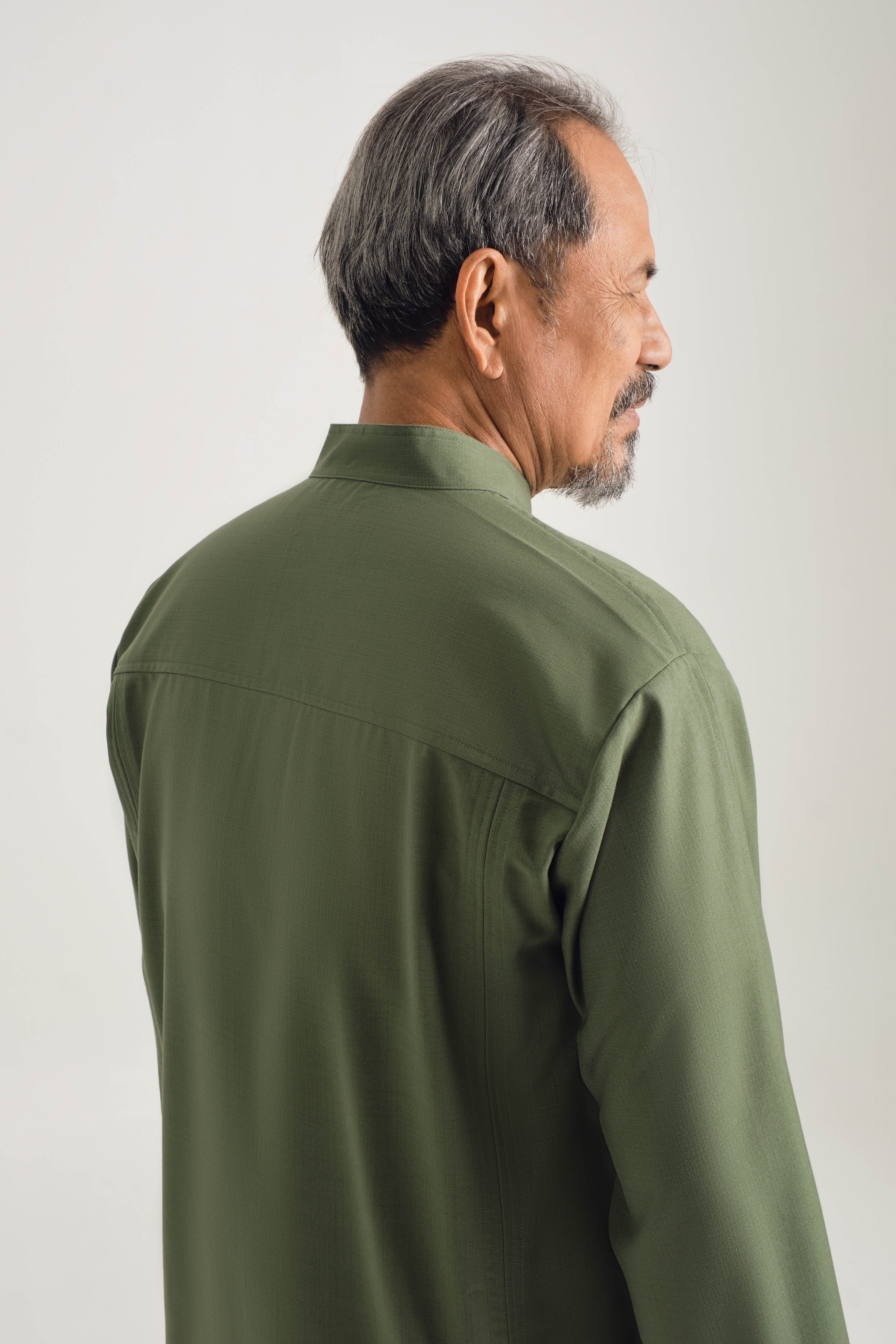 KHATAM x M.NASIR : Layang Collared Top - Green