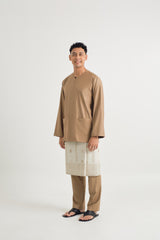 Patawali Classic Fit Baju Melayu Teluk Belanga - Hazel Brown