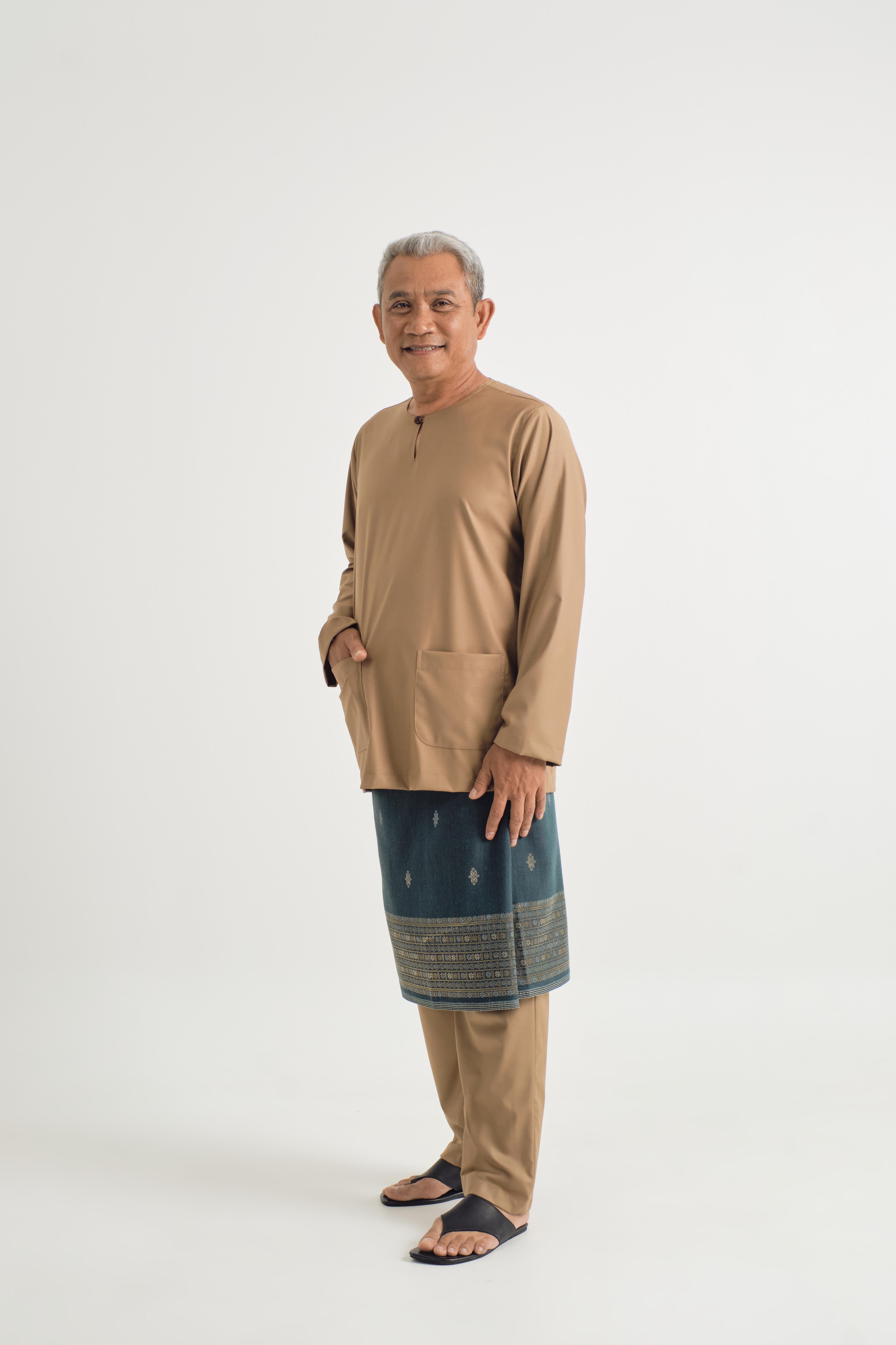 Patawali Modern Fit Baju Melayu Teluk Belanga - Hazel Brown