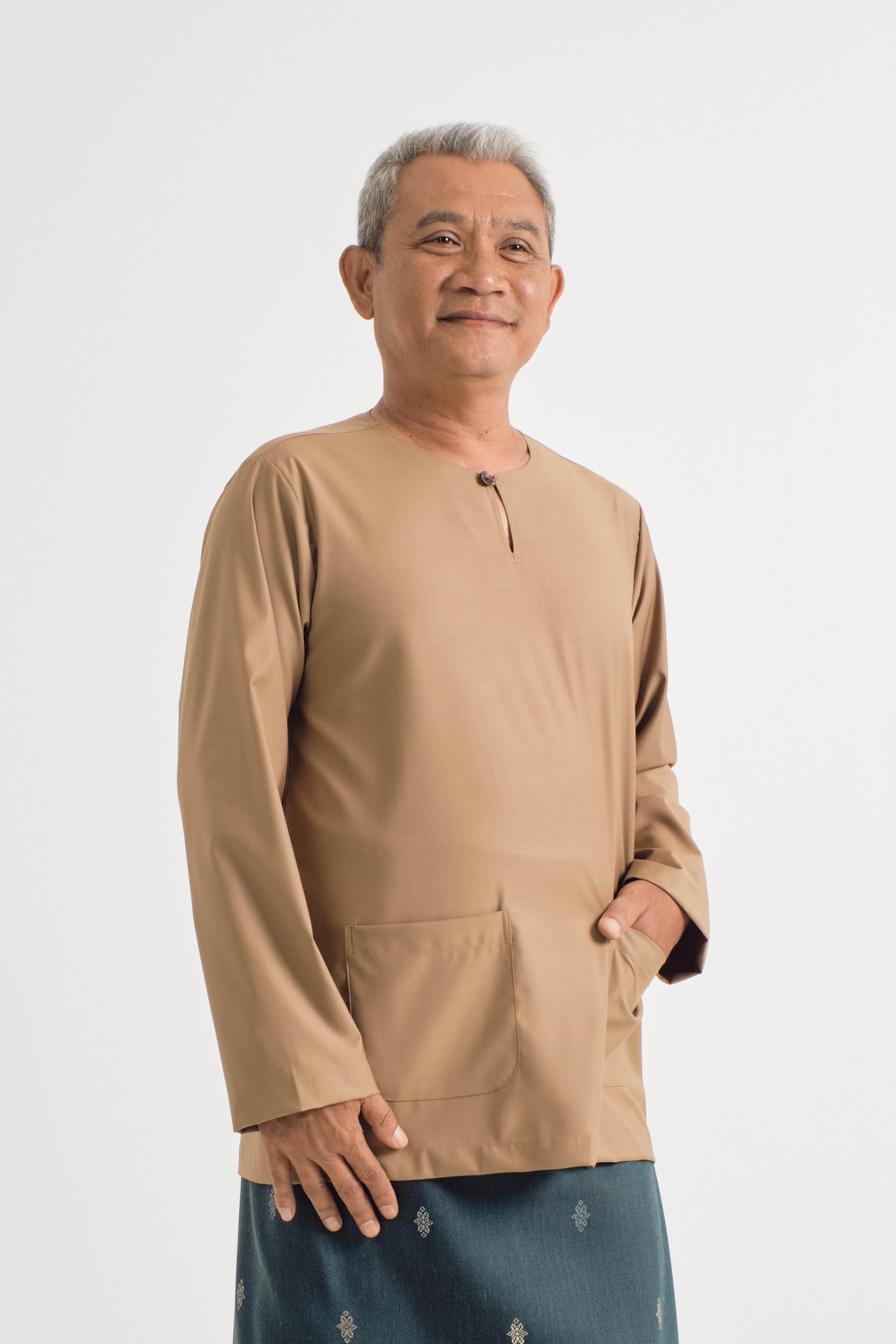 Patawali Modern Fit Baju Melayu Teluk Belanga - Hazel Brown