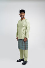 Patawali Modern Fit Baju Melayu Teluk Belanga - Honeydew