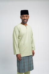 Patawali Modern Fit Baju Melayu Teluk Belanga - Honeydew