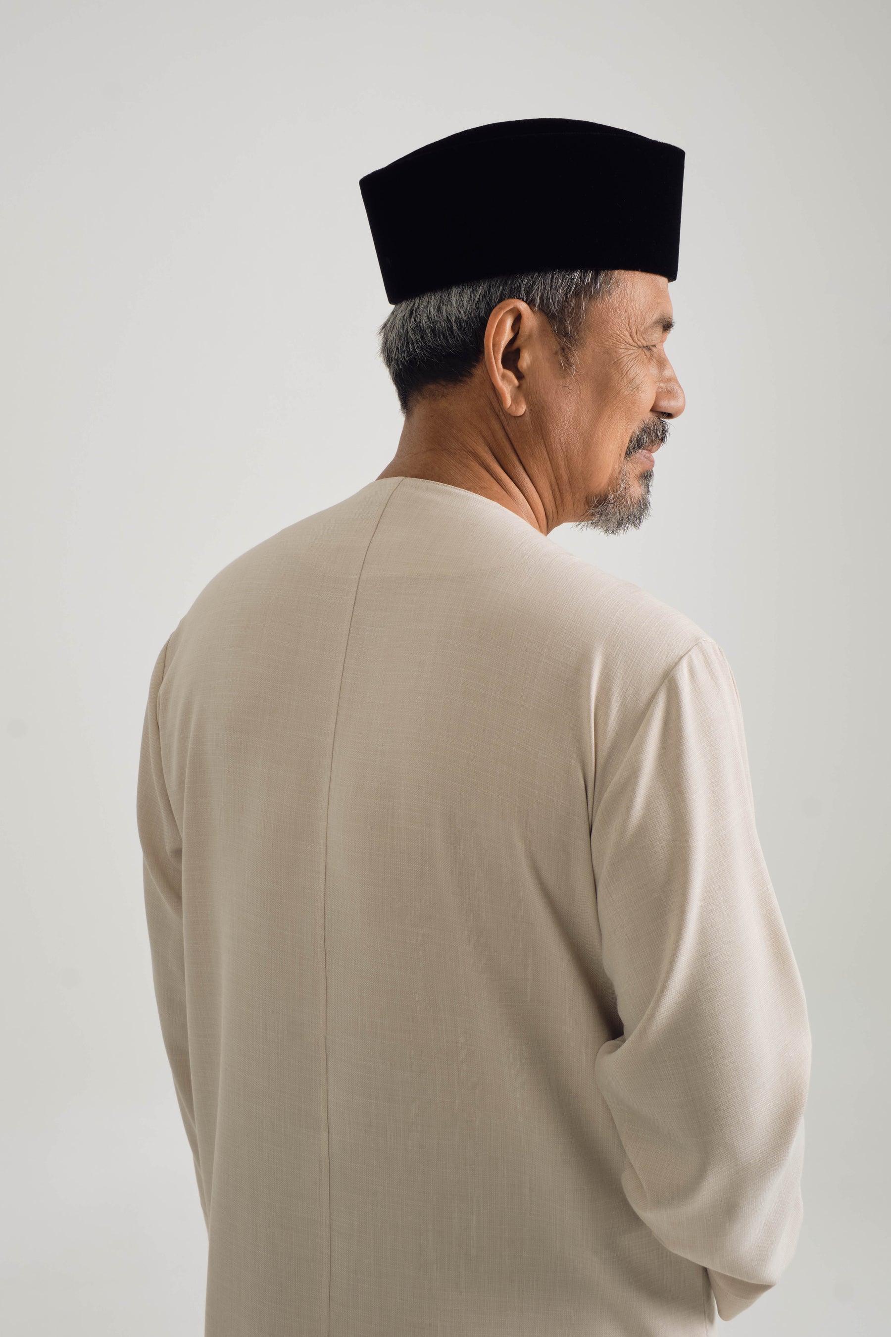 KHATAM x M.NASIR : Classic Fit Baju Melayu Teluk Belanga - Beige