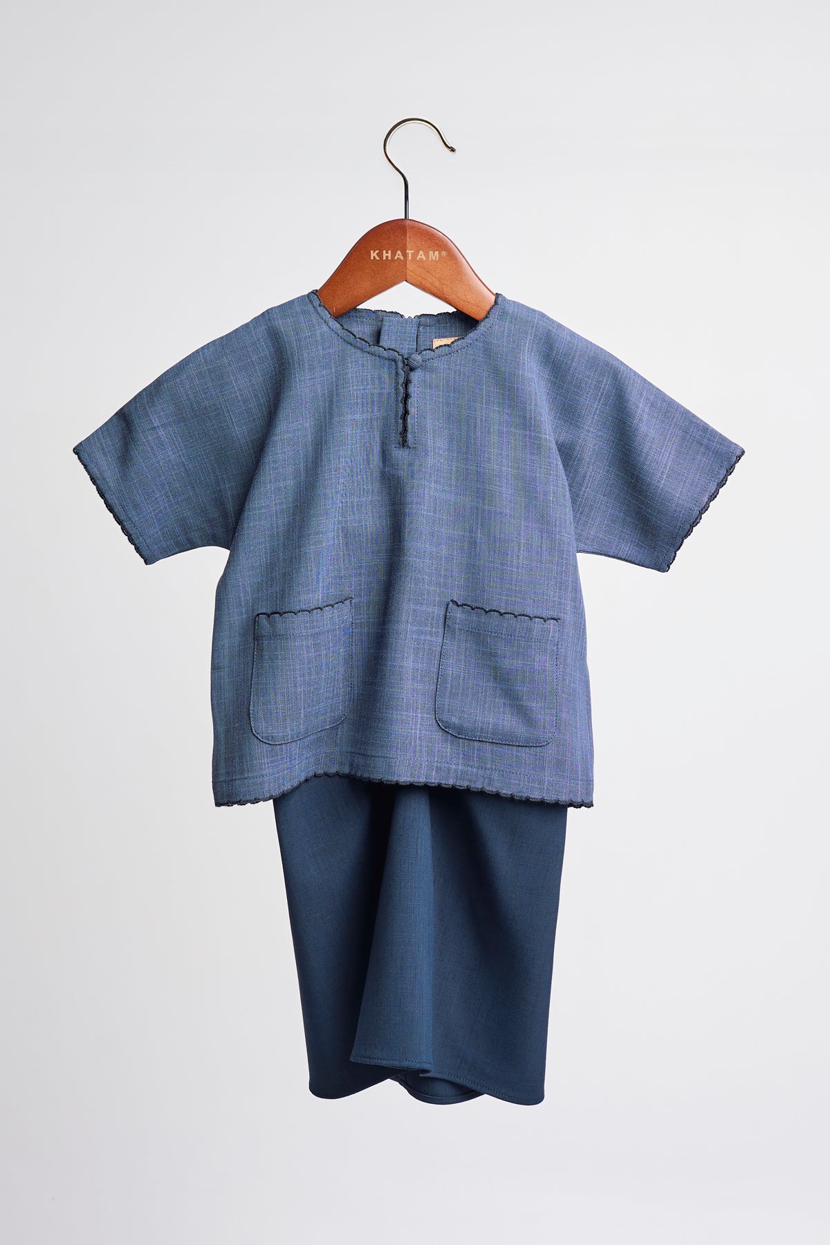 Kemudi Baby Girl Baju Kurung - Dark Blue