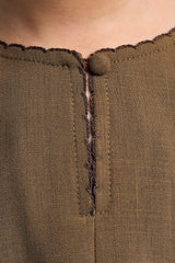 Kemudi Girls Baju Kurung - Olive Brown