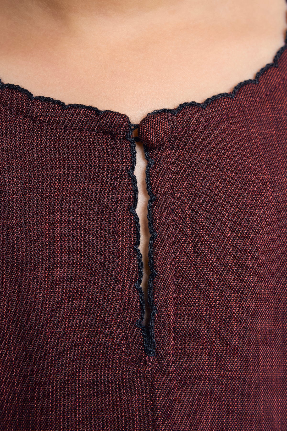 Kemudi Girls Baju Kurung - Red Black