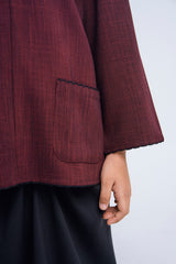 Kemudi Girls Baju Kurung - Red Black