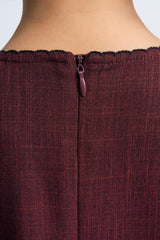 Kemudi Girls Baju Kurung - Red Black