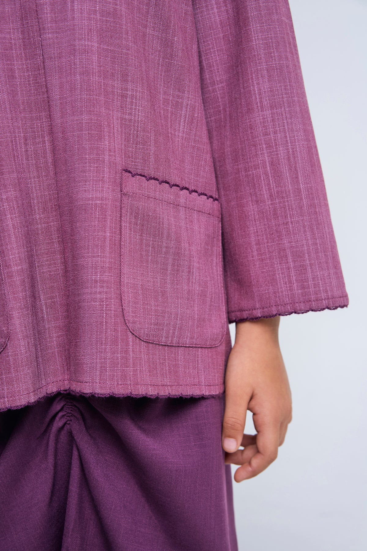 Kemudi Girls Baju Kurung - Mulberry Pink